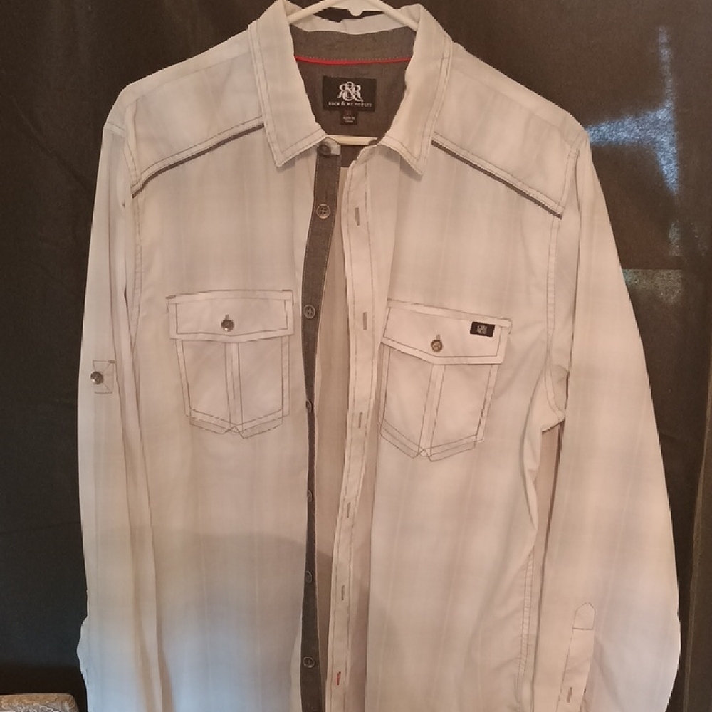 Rock & Republic White Shirt Jacket
